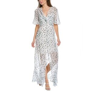 Nwt Rag and bone Tamar twist-front floral-print georgette maxi dress size 6